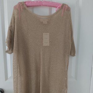 Michael kors gold mesh shirt
